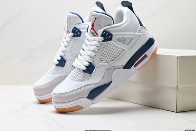 公司级Nike Air Jordan 4 Retro 耐克 迈克尔 乔丹Aj4代中帮复古休闲运动文化篮球鞋 原厂材料Tpu超Q弹网格材质 缜密拉帮及中底钢印细节