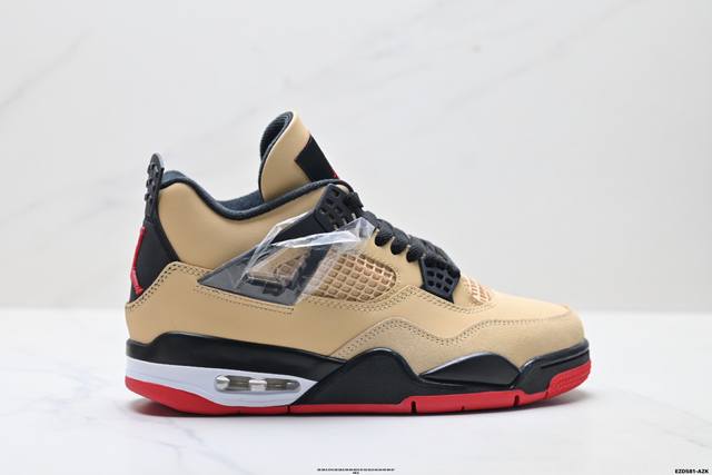 纯原Nike Air Jordan 4 Retro 耐克迈克尔 乔丹Aj4代中帮复古休闲运动文化篮球鞋 原厂材料Tpu超Q弹网格材质 缜密拉帮及中底钢印细节 组