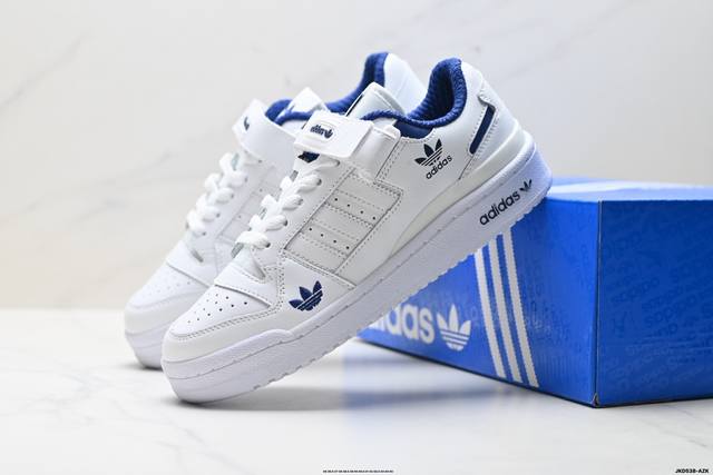 公司级Adidas Forum Low Cl 阿迪达斯 低帮百搭潮流休闲运动板鞋 以复古篮球鞋的外形为基础 采用皮革拼接 简约百搭 更加贴合舒适 中底内侧网格造