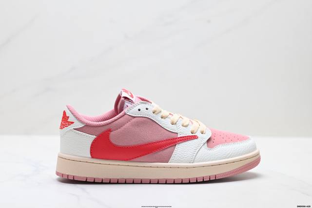 真标Nike Aj1倒勾Travis Scott X Air Jordan 1 Reverse Mocha Aj1乔1 联名倒钩 低帮文化篮球鞋 完美品质出货