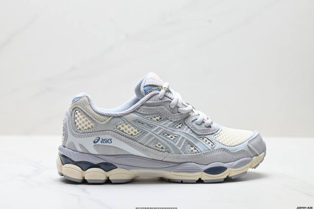 真标Asics Gel-Nyc 亚瑟士 透气网眼鞋面 配合部分合成革材质 采用全新Ahar+橡胶材质 更加耐磨 货号:1203A383-025 尺码:36 37