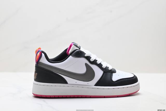 真标耐克Nike Court Borough Low2低帮百搭透气休闲运动板鞋 经典耐用的设计 兼顾舒适脚感和出众风范 演绎匠心之作 结构性的支撑贴合感结合复古