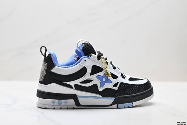 真标Louis Vuitton Trainer Sneaker Low 全新 Lv 路易威登 休闲运动文化百搭板鞋 尺码:40-45 Id:Jjd129-Az