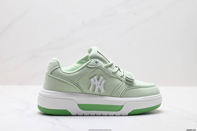 公司级Mlb 纽约洋基队 Chunky Liner Embo Monogram 印刻老花 时尚舒适 休闲运动 防滑耐磨增高 低帮 板鞋 货号:3Asx N 尺码