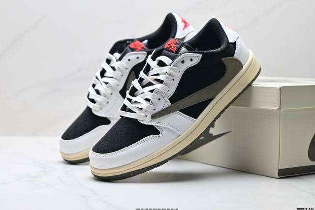 真标Nike Air Jordan 1 X Travis Scott Aj1倒勾 乔一倒钩 耐克 低帮文化篮球鞋 货号:Dz4137-106 尺码:36 36.
