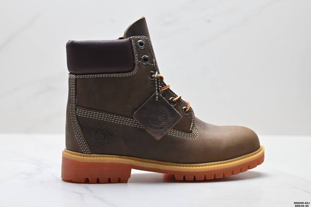 公司级Timberland添柏岚 premium 皮革 耐磨增高舒适 高筒户外靴 由10061经典黄靴衍生出的防水高帮黄靴 使用同样耐用优质的真皮和考究的制鞋工
