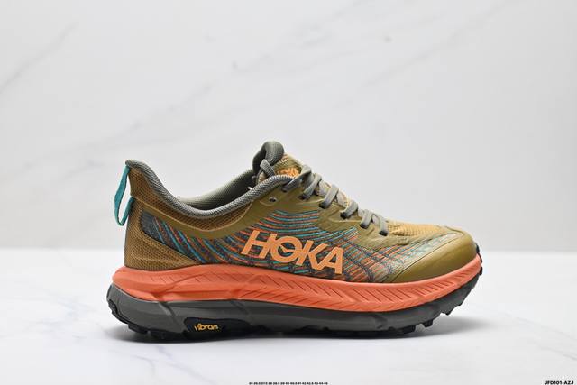 公司级Hoka One One Mafate Speed 4 飞速马法特 pu网布低帮 休闲训练跑步鞋 货号:1129930 尺码:36 36.5 37.5 3