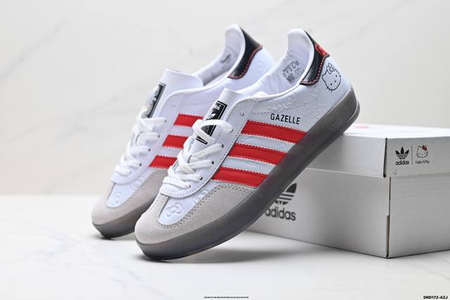 真标Adidas Originals Gazelle Indoor 阿迪达斯 三叶草休闲防滑耐磨低帮板鞋 官方货号:Ii0013 尺码:36 36.5 37 3