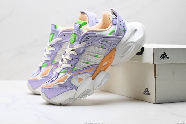 公司级Adidas Xlg Runner Deluxe系列阿迪达斯 低帮增高复古中性休闲运动老爹鞋 鞋面由轻薄透气的网布制成 提供卓越的空气流通性能 中底使用品