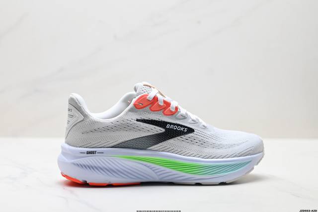 公司级Brooks布鲁克斯 Ghost 17 网面时尚 网布耐磨透气 低帮 休闲跑步鞋 货号:110442 1D 112 尺码:36 36.5 37.5 38