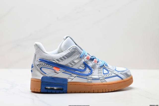 公司级Off-White X Nike Air Rubber Dunk 2.0橡胶扣篮系列 耐克 皮革框架低帮休闲运动滑板板鞋 采用进口头层磨砂皮革材质 中底部