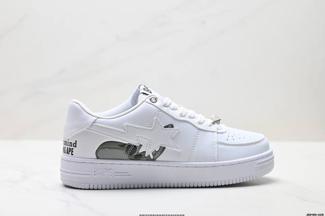 公司级A Bathing Ape Sta pastel Color 皮革 休闲舒适低帮 时尚板鞋 Size:36 36.5 37.5 38 38.5 39 40