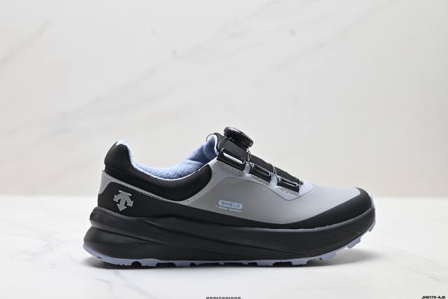公司级迪桑特Descente Dualis Wire Wp Shield 都市通勤 Gore-Tex 时尚舒适 防滑耐磨 时尚休闲运动覆盖防水男子越野跑鞋 官方