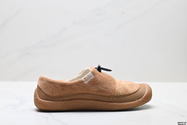 公司级Keen科恩 Howser 3 Slide 保暖舒适 户外日常 厚底一脚蹬 防滑耐磨 低帮休闲鞋 鞋面采用再生织物 原创版型 标志性的设计 弹力鞋带锁定系