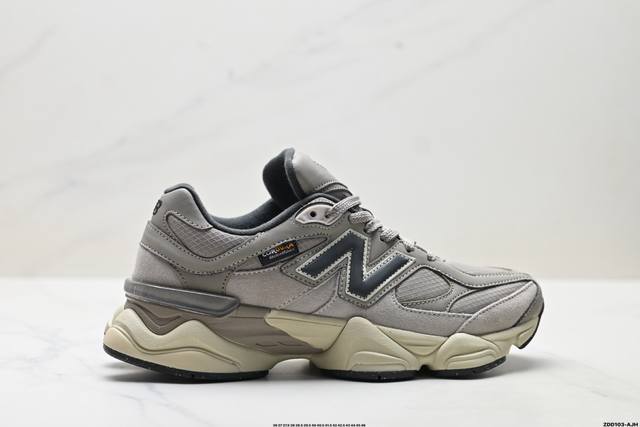 公司级New Balance 9060系列 新百伦 复古休闲运动慢跑鞋 鞋面大身由空间双格及磨砂鞋面拼接而生 采用大面积网眼以及麂皮材质覆盖鞋身 还原经典气质