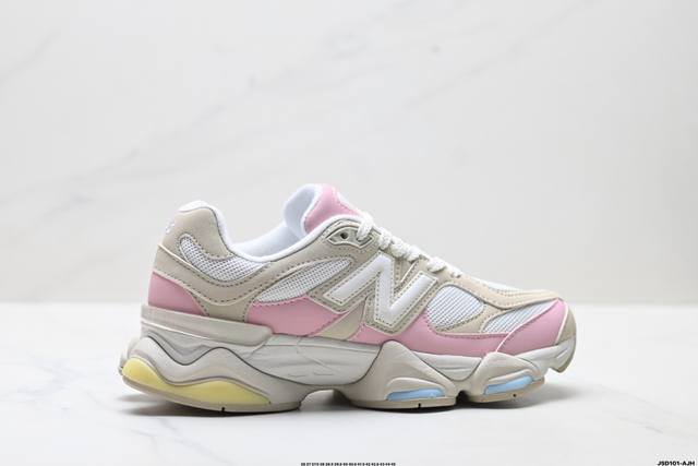 公司级New Balance 9060系列 新百伦 复古休闲运动慢跑鞋 鞋面大身由空间双格及磨砂鞋面拼接而生 采用大面积网眼以及麂皮材质覆盖鞋身 还原经典气质
