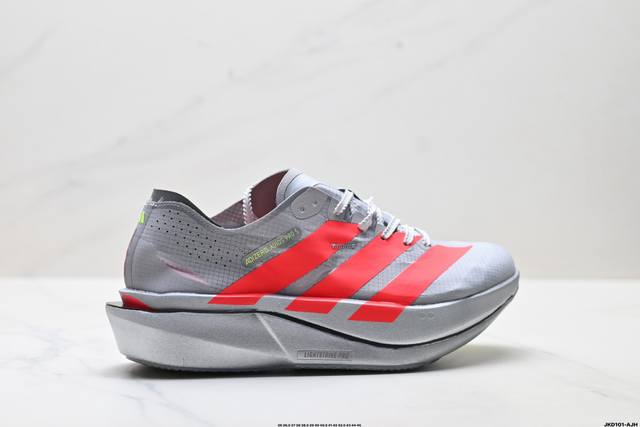 公司级Adidas Adizero Adios pro 5 M 阿迪达斯 马拉松飞线贾卡轻质透气休闲运动跑步鞋 采用双层透气网纱 Flywire动态飞线绑缚鞋面