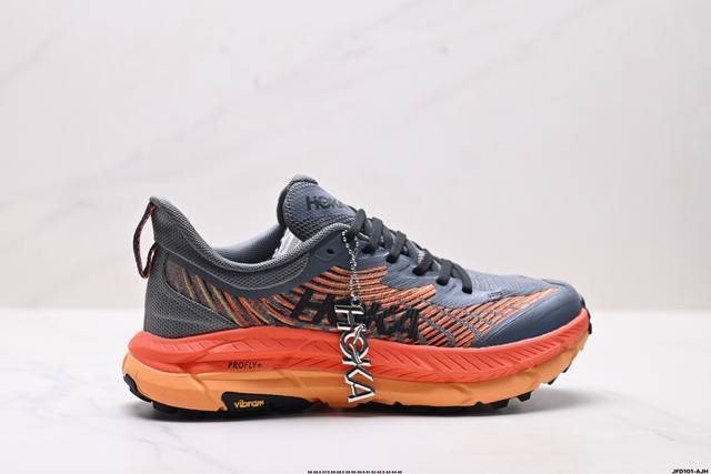 公司级Hoka One One Mafate Speed 4 飞速马法特 pu网布低帮 休闲训练跑步鞋 货号:1129930 尺码:36 36.5 37.5 3