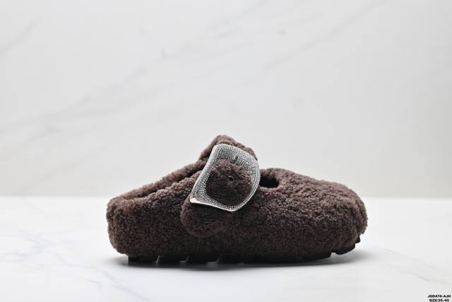 公司级Gg-Cc 洛克甜庄 法式甜美芭蕾百搭舒适时尚 保暖抓绒 毛毛包头拖鞋 暖绒羊羔毛 保暖轻巧 精奢温婉 软糯羊羔毛皮垫脚 细腻亲肤 倍感温暖 3.5厘米跟