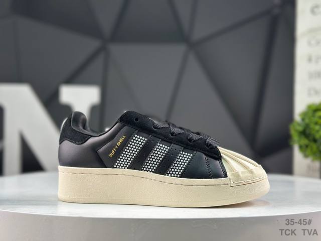 阿迪达斯 Ad Originals Superstar Ii 贝壳头 采用全新头层拼接皮革材质 后跟采用特色3D立体印字渠道正品订单 诠释市场最高工艺水平全鞋进