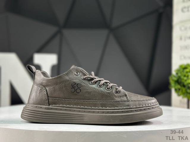 Ecco 原盒爱步官方广东1比1货源 2025最新款 新一代Ecco男鞋 时尚正装男士板鞋 专柜同步高端时尚潮流男鞋、进口牛皮 内里猪皮 耐磨防滑橡胶大底 一流