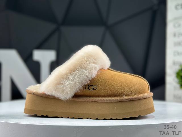 Ugg 雪地靴 女鞋广东原产，升级原楦原纸版开发版型，采用Tpu模压定型翻毛皮鞋面材质，内嵌人造卷曲羊毛毛绒里衬和鞋垫,保暖锁热，选用17毫米Uggpure 植
