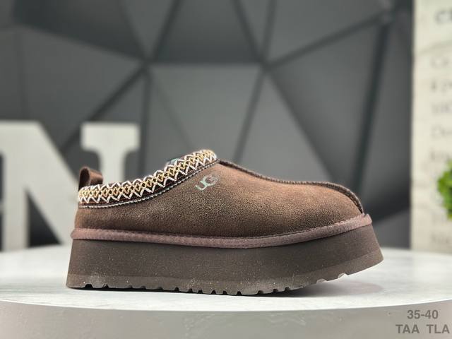 Ugg Tazz 舒适柔软时尚 耐磨**保暖 民族风一脚蹬保暖雪地靴 尺码:35-40 Taa Tla