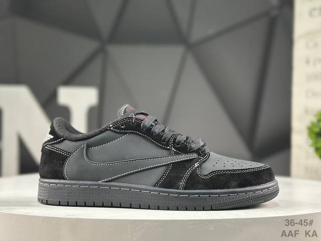 耐克 Travis Scott X Fragment Design X Air Jordan Aj1 Low Og Sp 三方联名闪电倒钩2.0低帮 货号：Dm