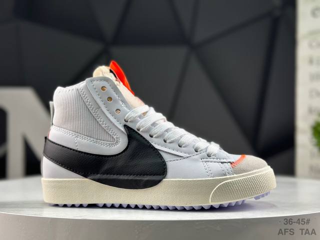 耐克 Nk Blazer Low‘77 Vntg 经典百搭高帮开拓者休闲运动板鞋 真硫化铝楦制作 原厂布料拼接 独家裁片完美鞋型 台湾进口软感荔枝头层皮 原盒真