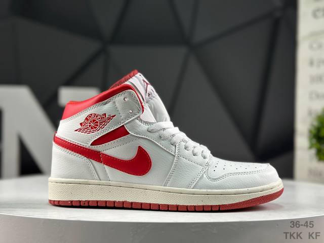 耐克 Jordan Air Jordan 1 舒适百搭 防滑耐磨 高帮 复古篮球鞋 男女同款 货号：Fj3458 160 尺码：如图所示 Tkk Kf