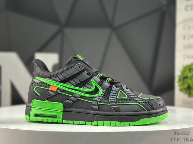 耐克 Nk Air Rubber Dunk”University Blue“2.0橡胶扣篮系列皮革框架低帮休闲运动滑板板鞋 货号：Cu6015-001 尺码:如