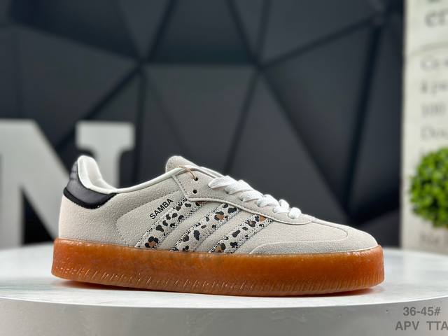 真标带半码 阿迪达斯 Adidas Samba Valentine桑巴舞厚底版系列德训风百搭松糕休闲运动板鞋” 货号：Ji4226 尺码：如图右下角所示 半 A