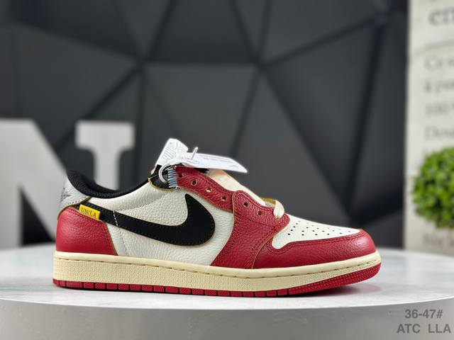 公司级带半码 耐克 Nike Air Jordan 1 Low Aj1乔1 低帮潮流缓运动休闲板鞋。Aj1 低帮拼接 完美版型真头层牛皮# 内置缓震气垫 原鞋开