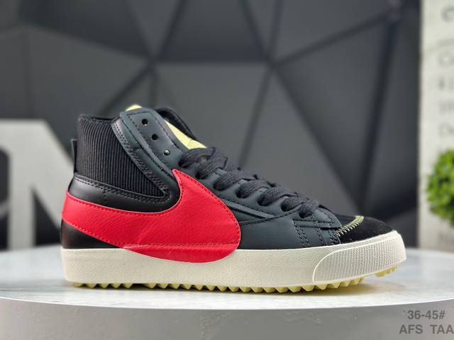 耐克 Nk Blazer Low‘77 Jumbo 经典百搭低帮开拓者休闲运动板鞋 真硫化铝楦制作 原厂布料拼接 独家裁片完美鞋型 台湾进口软感荔枝头层皮 原盒