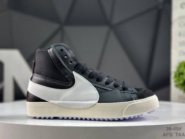 耐克 Nk Blazer Low‘77 Jumbo 经典百搭低帮开拓者休闲运动板鞋 真硫化铝楦制作 原厂布料拼接 独家裁片完美鞋型 台湾进口软感荔枝头层皮 原盒