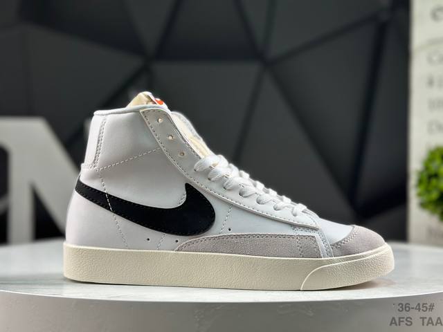 耐克 Nk Blazer Low‘77 Jumbo 经典百搭低帮开拓者休闲运动板鞋 真硫化铝楦制作 原厂布料拼接 独家裁片完美鞋型 台湾进口软感荔枝头层皮 原盒