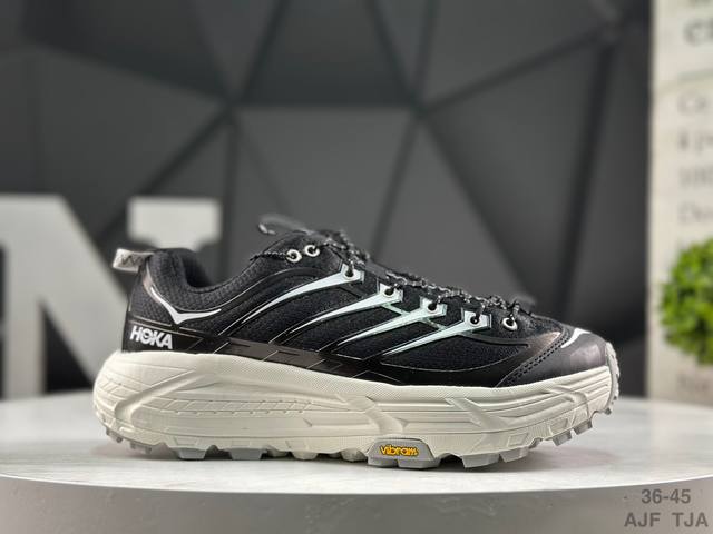 Hoka Mafate Speed Three 2玛法特 超轻厚底轻量山地跑步鞋 滚动平衡科技和适度的脚后跟倾斜角度 可平稳步伐体验和柔软的脚感 鞋面采用了皮革