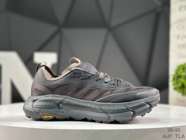 Hoka One One Satisfy Running Mafate Trail 低帮缓震户外登山功能鞋 货号：1157050 Coff 尺码：36 36.5