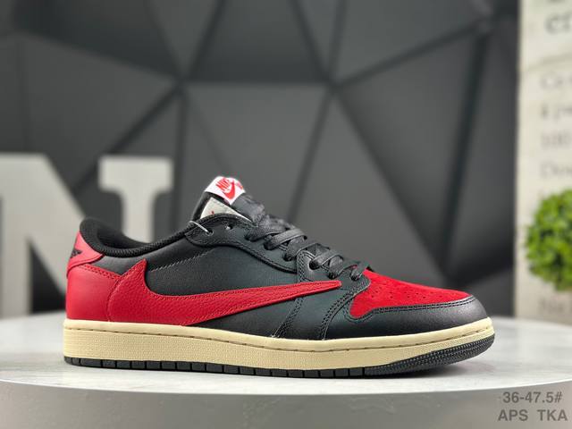 耐克 Aj1倒勾Travis Scott X Air Jordan 1 ” Reverse Mocha “ Aj1乔1 Ts 联名倒钩 低帮文化篮球鞋 完美品质