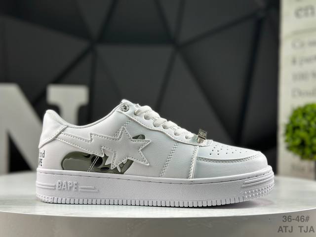 空军 Bape 潮流教父Nigo品牌 王源同款 Bape Sta “Tokyo”经典百搭休闲运动板鞋 经典猿人头设计 纯正版型 海玻璃鞋垫 内置全掌气垫 全套顶