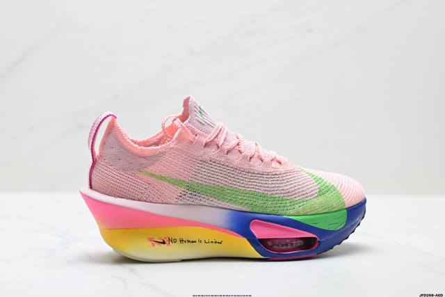 公司级Nike Air Zoom Alphafly Next%3 耐克 耐磨透气支撑平衡 低帮 气垫 马拉松跑步鞋 新品发布 整体采用前作的设计语言 并且对后者