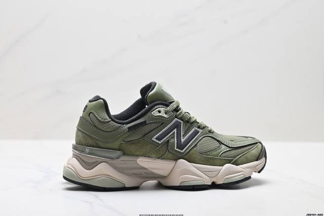公司级New Balance 9060系列 新百伦 复古休闲运动慢跑鞋 鞋面大身由空间双格及磨砂鞋面拼接而生 采用大面积网眼以及麂皮材质覆盖鞋身 还原经典气质