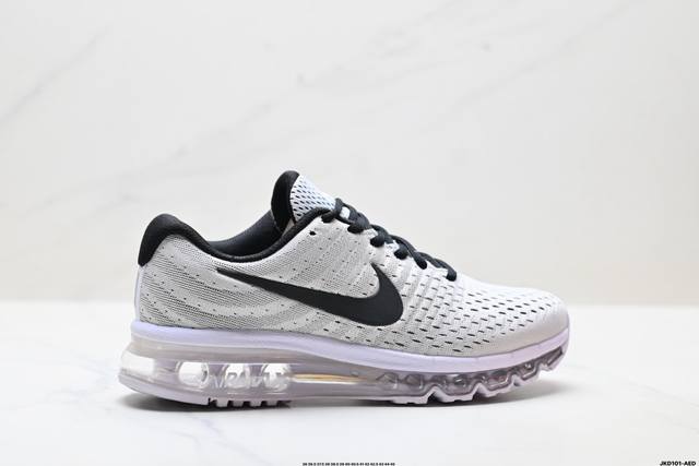 公司级Nike Air Max 2017 White pure platinum 系列耐克低帮百搭贾卡网面全掌气垫患者休闲运动慢跑鞋 货号:849560-009