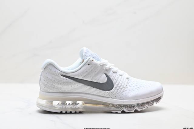 公司级Nike Air Max 2017 White pure platinum 系列耐克低帮百搭贾卡网面全掌气垫患者休闲运动慢跑鞋 货号:849560-009