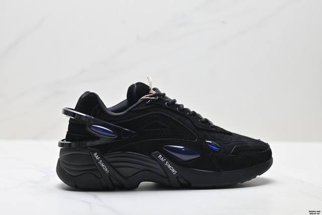 公司级Raf Simons Cylon-21 潮流运动 织物皮革 圆头系带 低帮休闲鞋 采用光滑皮革 网眼和绒面革制成 饰有橡胶细节 具有系带封口 圆头款式 织
