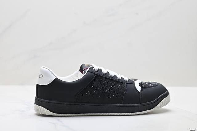 真标Gucci 古驰 满天星镶钻系列 舒适经典系带 耐磨防滑 时尚经典板鞋 尺码:40-44 Id:Jkd129-Ae D