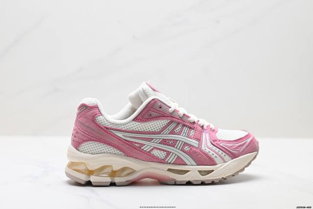 公司级Asics Gel-Kayano 14 亚瑟士 运动休闲透气专业跑鞋 采用工程弹性双层再生针织密度鞋面材质 后跟3D可视Gel缓震乳胶物料 升级Ff Bl