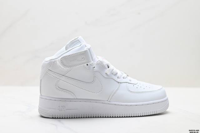 真标Nike Air Force 1 Mid 07 百搭厚底增高休闲运动 空军一号 中帮休闲鞋 货号:315122-111 尺码:36-45 Id:Dhf570
