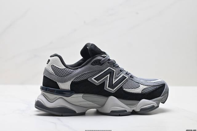 真标New Balance 9060系列 新百伦 复古休闲运动慢跑鞋 鞋面大身由空间双格及磨砂鞋面拼接而生 采用大面积网眼以及麂皮材质覆盖鞋身 还原经典气质 搭