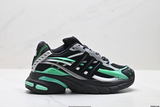 公司级Adidas Adistar Jellyfish 水母系列 阿迪达斯 时尚舒适 耐磨透气 低帮老爹鞋 以3D风格焕新演绎标志性三条纹 为造型添上点睛之笔